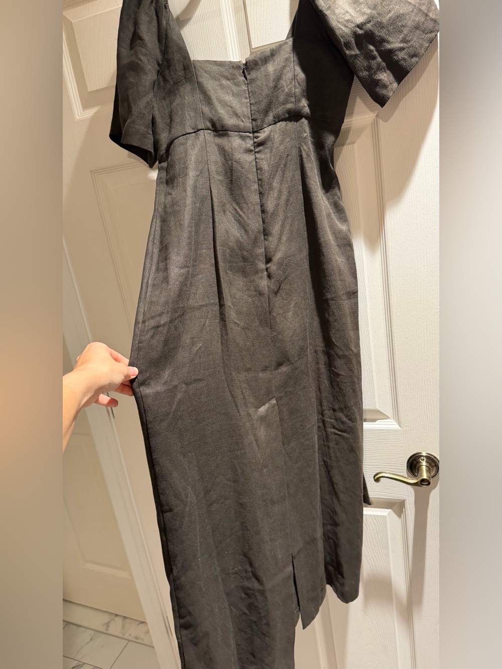 Banana Republic Brown Linen Sweetheart Maxi Dress - Picture 7 of 8